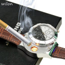 Rechargeable Men Lighter Quartz Wristwatch-brown-JadeMoghul Inc.