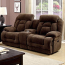 Recliner Love Seat, Dark Brown