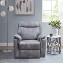 Recliners Leather Recliner - 36'.2" X 39'.37" X 41'.7" Grey Air Leather - Power Recliner with USB port HomeRoots