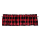 Red and Black Buffalo Check Window Valance-NO-MOOSE-JadeMoghul Inc.