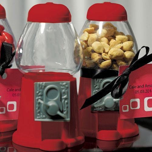 Red Gumball Machine Party Favor (Pack of 1)-Popular Wedding Favors-JadeMoghul Inc.
