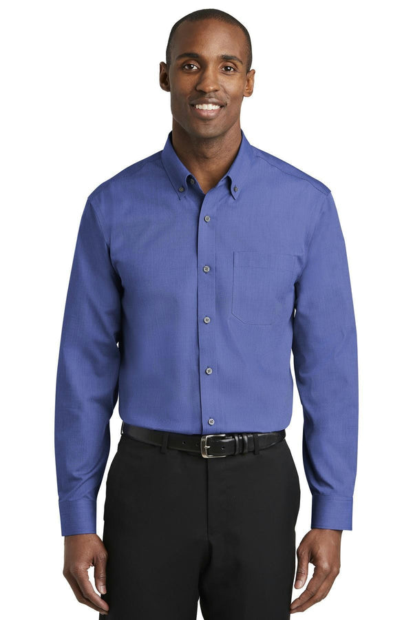 Red House Tall Nailhead Non-iron Shirt. Tlrh370 - Mediterranean Blue - 2xlt-Woven Shirts-JadeMoghul Inc.