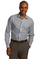 Red House Tricolor Check Slim Fit Non-Iron Shirt. RH74-Woven Shirts-Dark Green/ Navy/ White-4XL-JadeMoghul Inc.