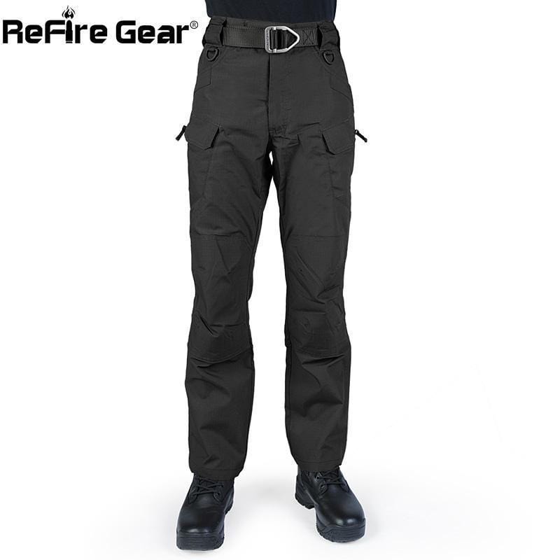 ReFire Gear Waterproof Tactical Military Pants Men Cotton Rip-stop SWAT Soldier Combat Trousers Casual Pockets Army Cargo Pants AExp