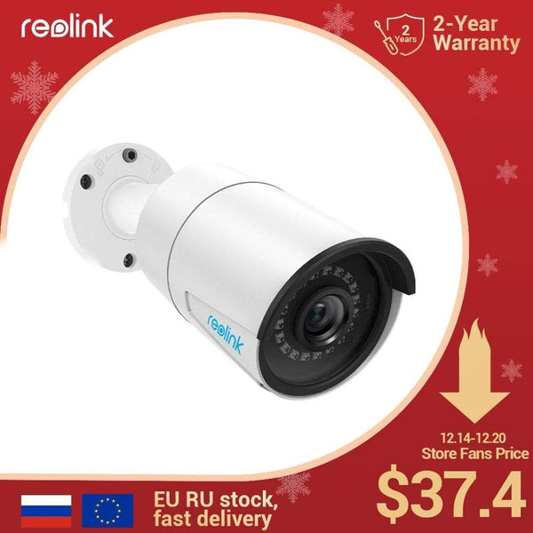Reolink outdoor ip camera 5MP PoE waterproof Infrared night vision SD card slot Onvif bullet home video surveillance RLC-410 JadeMoghul Inc. 