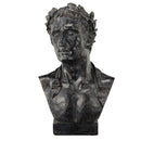 Resin Atticus Bust ,Black Finish-Decorative Objects and Figurines-Black-Resin-JadeMoghul Inc.