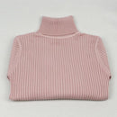 Ribbed Turtleneck Warm Sweater-Pink-One Size-JadeMoghul Inc.