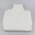 Ribbed Turtleneck Warm Sweater-White-One Size-JadeMoghul Inc.