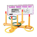 RING TOSS GAME 5-PEG BASE WOOD-Toys & Games-JadeMoghul Inc.