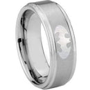 Rings And Bands Batman Ring White Tungsten Carbide Batman Step Edges Ring Titanium