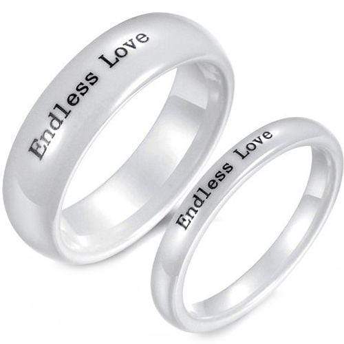 Rings And Bands Ceramic Rings White Ceramic Dome Court Endless Love Ring Titanium