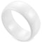Rings And Bands Ceramic Rings White Ceramic Dome Court Ring Titanium