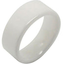 Rings And Bands Ceramic Rings White Ceramic Pipe Cut Flat Ring Titanium