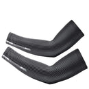 ROCKBROS Ice Fabric Cycling Arm Warmers Basketball Sleeve Running Arm Sleeves Bicycle Arm warmers Camping Summer Sports Safety-Technology Black-S-JadeMoghul Inc.