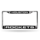 Porsche License Plate Frame Rockets Laser Chrome Frame Black Background With White Letters