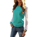 Rogi Fashion Lace Crochet Women Blouses Casual Round Neck Long Sleeve Blouse Shirt Patchwrok Hoodies Sweatshirts Tunic Blusas JadeMoghul Inc.