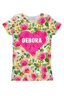 Rosarium Rosarium Customized NAME Zoe Floral T-Shirt - Women Zoe T-Shirt