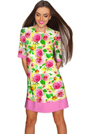 Rosarium Rosarium Grace Printed Summer Shift Dress - Women Grace Shift Dress