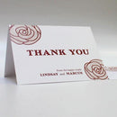 Rose Thank You Card Plum (Pack of 1)-Weddingstar-Ruby-JadeMoghul Inc.