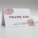 Rose Thank You Card Plum (Pack of 1)-Weddingstar-Saffron Yellow-JadeMoghul Inc.