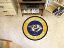 Roundel Mat Round Area Rugs NHL Nashville Predators Roundel Mat 27" diameter FANMATS