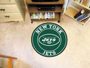 Roundel Mat Round Outdoor Rugs NFL New York Jets Roundel Mat 27" diameter FANMATS