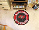 Roundel Mat Round Outdoor Rugs NFL Tampa Bay Buccaneers Roundel Mat 27" diameter FANMATS