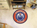 Roundel Mat Round Outdoor Rugs NHL Edmonton Oilers Roundel Mat 27" diameter FANMATS