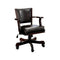 Rowan Contemporary Arm Chair, Dark Cherry Finish-Armchairs and Accent Chairs-Cherry-Wood Leather-JadeMoghul Inc.