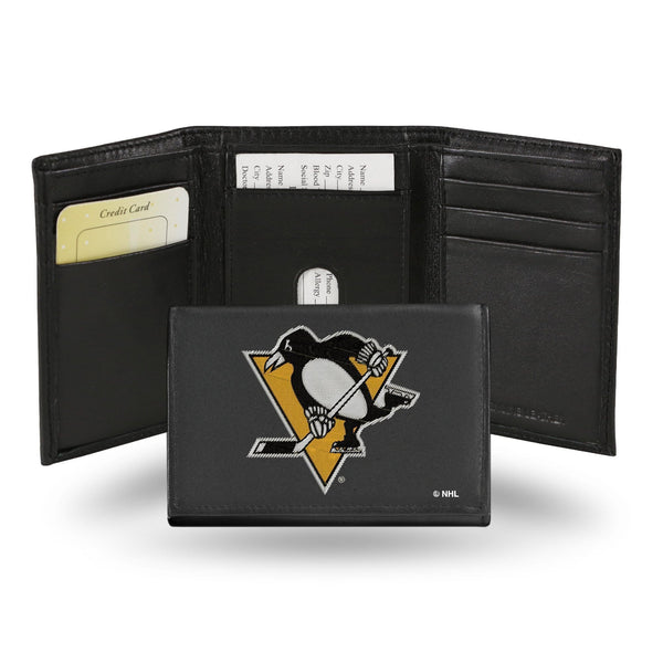 RTR Tri-Fold (Embroidered) Trifold Wallet Pittsburgh Penguins Embroidered Trifold RICO