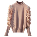 Ruffled Sleeves Designer Inspired Sweater