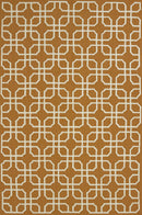 Rugs Accent Rugs - 22" x 36" x 0.47" Cinnamon Olefin Accent Rug HomeRoots