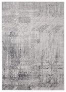 Rugs Accent Rugs - 36" x 0.39" x 23" Grey Viscose/Polyester Accent Rug HomeRoots