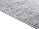 Rugs Accent Rugs - 36" x 0.39" x 23" Grey Viscose/Polyester Accent Rug HomeRoots