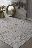 Rugs All Modern Rugs 118" X 158" X 0.'25" Grey Polyester Rug 4798 HomeRoots