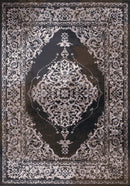 Rugs Area Rugs 63" x 86" x 0.43" Dark Taupe Polypropylene/Polyester Area Rug 8226 HomeRoots