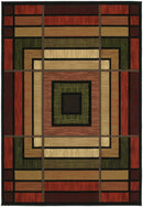 Rugs Area Rugs 63" x 90" x 0.47" Terracotta Polypropylene Area Rug 8489 HomeRoots