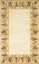 Rugs Area Rugs On Sale 2'6" x 4'6" Wool Ivory Area Rug 4058 HomeRoots