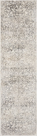 Rugs Bathroom Runner Rug 2'2" x 7'6" Runner Polypropylene Ivory Area Rug 3872 HomeRoots