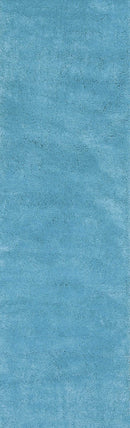 Rugs Bathroom Runner Rug - 2'3" x 7'6" Runner Polyester Highlighter Blue Area Rug HomeRoots
