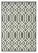 Rugs Bedroom Rugs 23" x 88" x 0.31" Charcoal Polypropylene Runner Rug 9861 HomeRoots