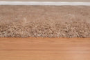 Rugs Beige Area Rugs - 63 x 86" x 2.7" Beige Polyester Area Rug HomeRoots