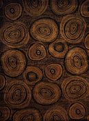 Rugs Beige Area Rugs 94" x 126" x 0.4" Lodge Polypropylene Oversize Rug 6672 HomeRoots