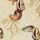 Rugs Beige Rug - 7'6" x 9'6" Polyester Beige Area Rug HomeRoots