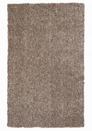 Rugs Beige Rug - 7'6" X 9'6" Polyester Beige Heather Area Rug HomeRoots