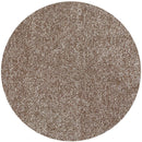 Rugs Beige Rug - 8' Round Polyester Beige Heather Area Rug HomeRoots