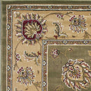 Rugs Beige Rug - 9'10" X 13'2" Polypropylene Sage/Beige Area Rug HomeRoots