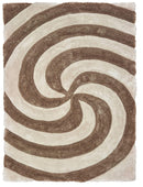 Rugs Best Rugs 22" x 26" x 1.2" Beige Polyester Accent Rug 9211 HomeRoots