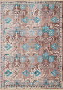 Rugs Best Rugs 63" x 90" x 0.24" Aqua Polyester Area Rug 9996 HomeRoots