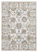 Rugs Best Rugs 94" x 126" 0.79" Beige Microfiber/Polyester Area Rug 786 HomeRoots